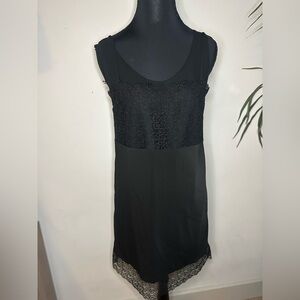 The Kooples Black lace cami overlay mini dress xs